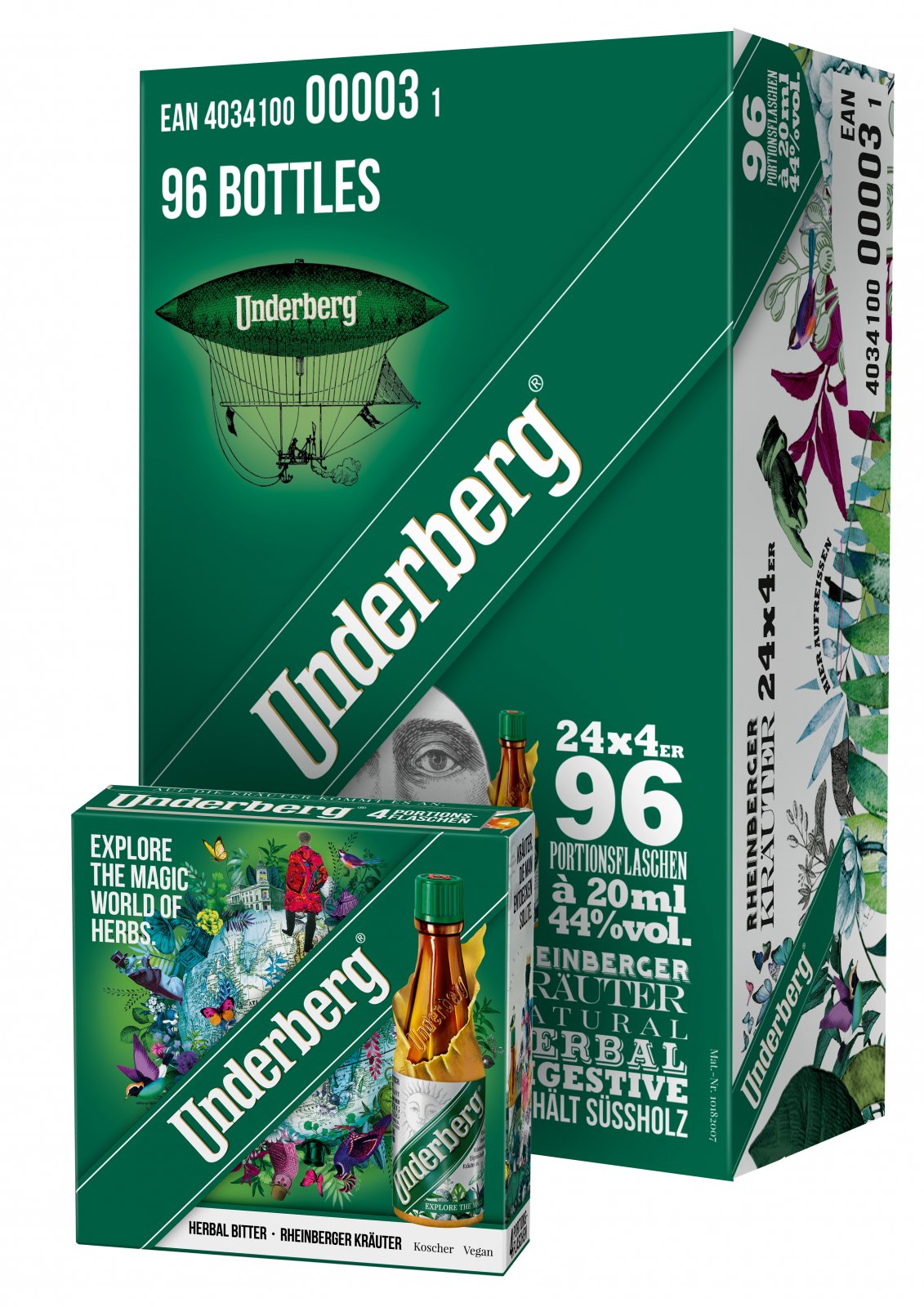 Underberg XXLBox mit 24 x 4erPortionsflaschenSets ka